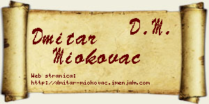 Dmitar Miokovac vizit kartica